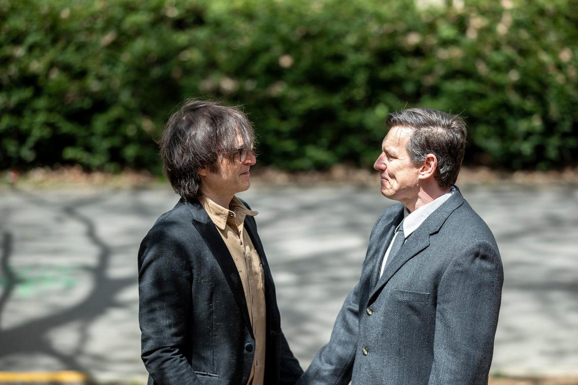 Stephen, left, and Michael Trask decided to get married Friday in Lexington, while practicing social distancing, because of the threat of the coronavirus.