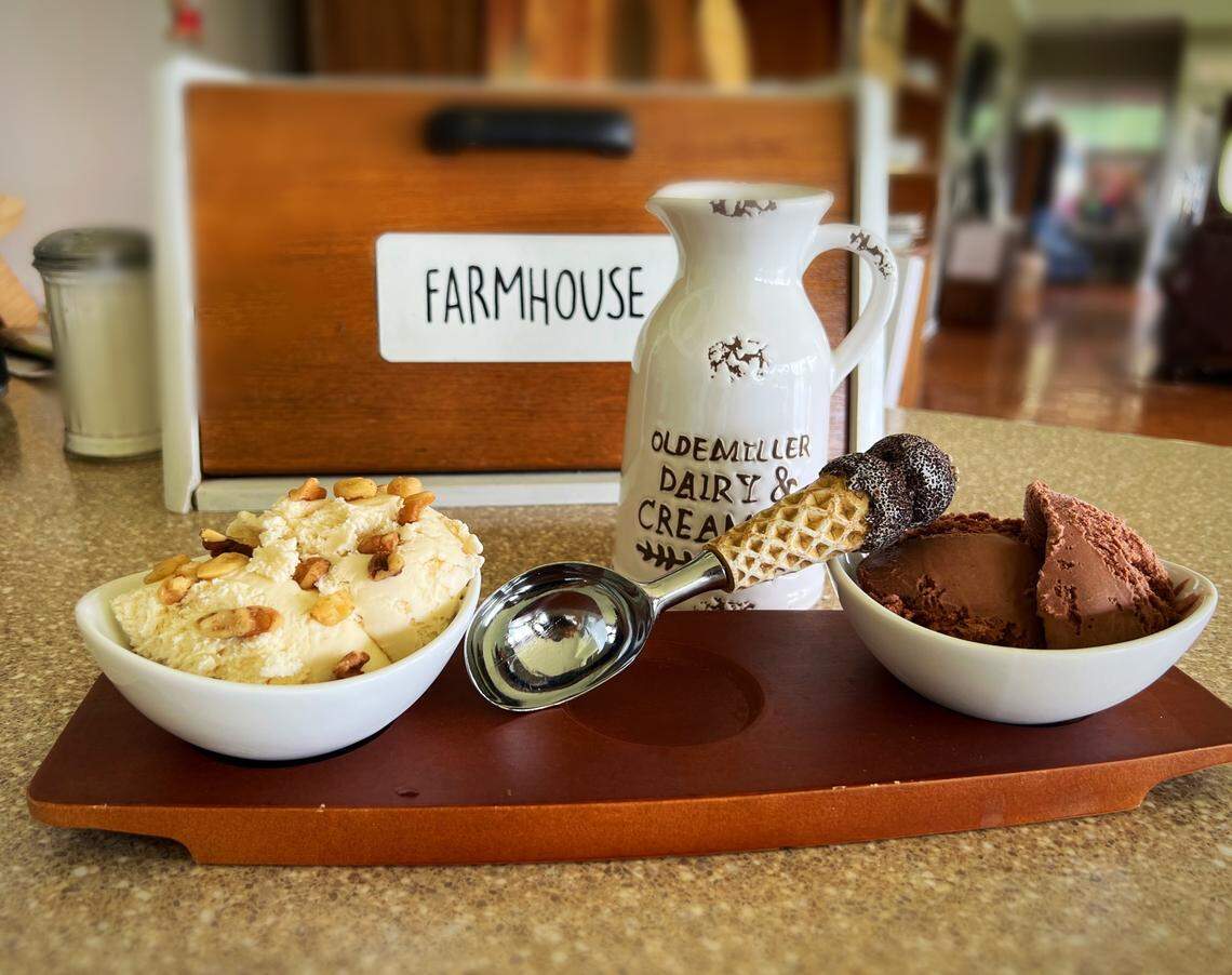 Two of the signature flavors of ice cream at the Inn at Nicura Rance are Goat Crazy and Thoroughbred. Gaat Crazy is named after their goats, Ginger and Cinnamon. “Like our girls, the spicy ice cream is full of nuts,” the owners say. The Thoroughbred is a chocolate peanut butter ice cream with hints of caramel.