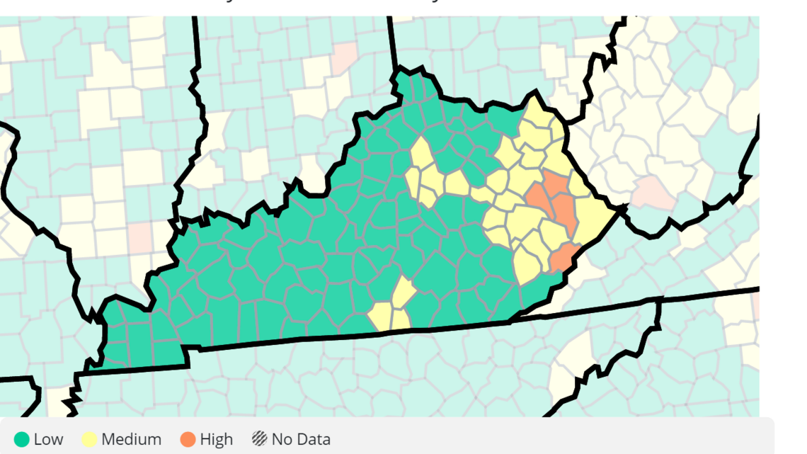 More Kentucky counties face high or medium COVID-19 levels. Should you mask up?