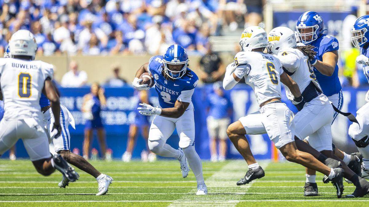Final statistics from Kentucky football’s 24-16 season-opening win against Toledo