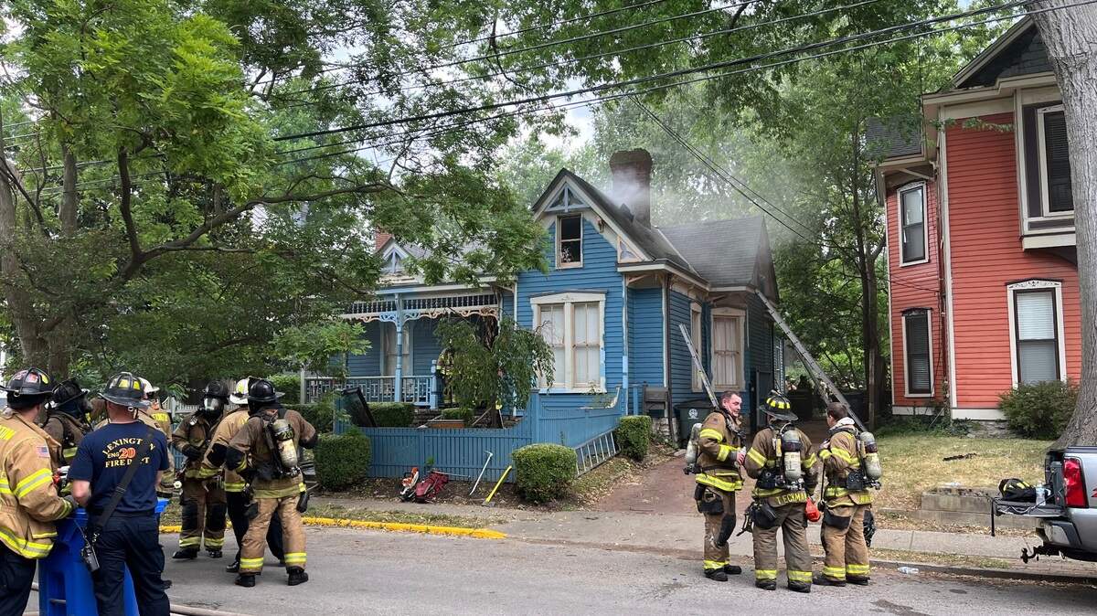 Firefighters battle smoke, flames in Lexington KY house fire ...