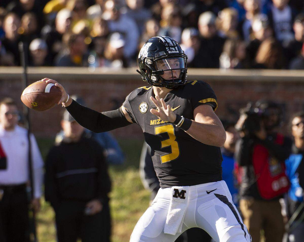 Missouri quarterback Drew Lock is second in the SEC in passing, averaging 282.7 yards a game.