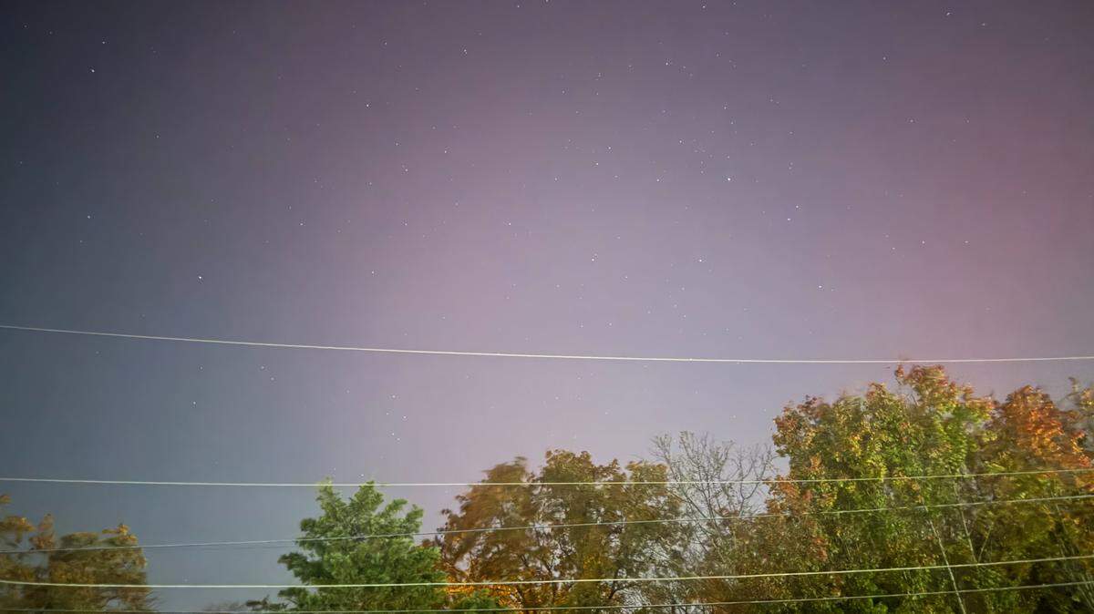 A faint aurora was visible in the night sky over southern Lexington on Tuesday, Nov. 11, 2025.