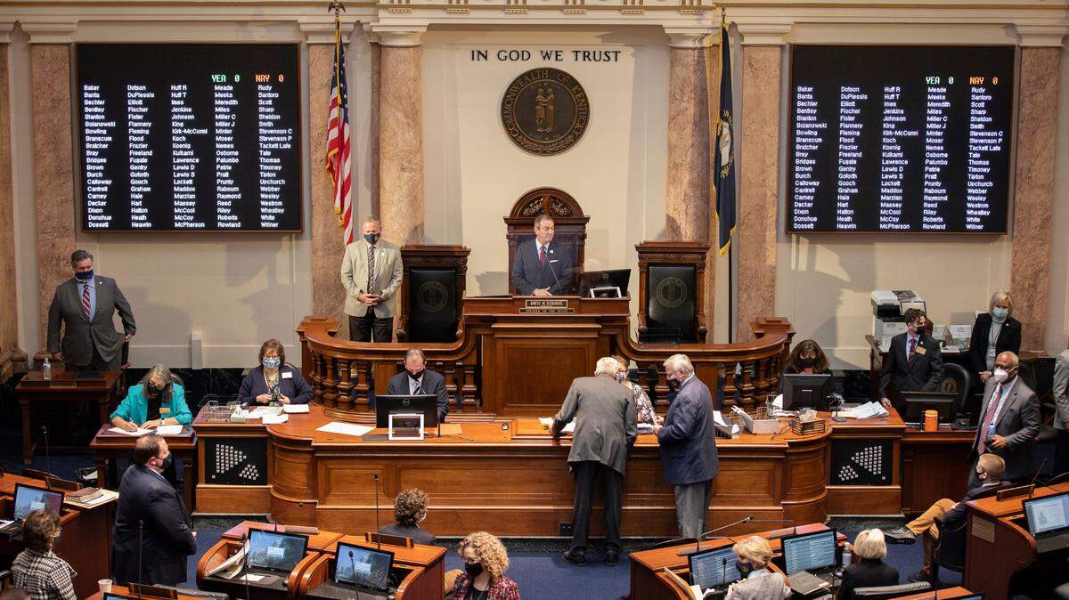 The Kentucky House of Representatives meets for the second day of the 2021 session Wednesday, Jan. 6, 2021.