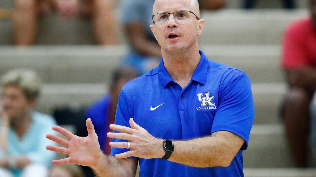 Kentucky volleyball head coach Craig Skinner’s 11th-ranked team opens the 2022 season on Friday against Marquette at Memorial Coliseum.