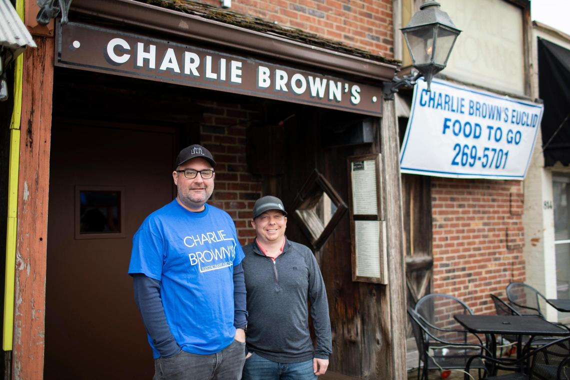 Co-owners Chris Brothers and Chris Behler, who bought the business with Sean Feld, not pictured, from longtime owner Dave Fuller, say they plan to keep Charlie Brown’s as is.