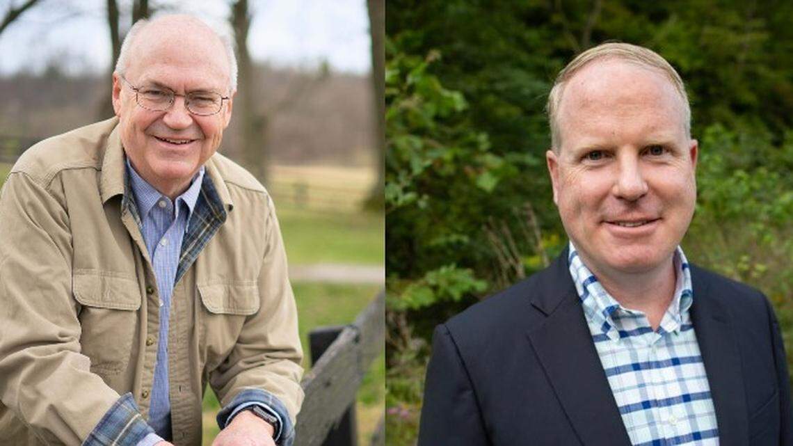 Franklin Circuit Judge Phillip Shepherd and competitor Joe Bilby