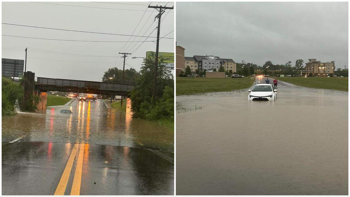 Heavy rain left several areas of Western Kentucky flooded Wednesday, including Paducah.