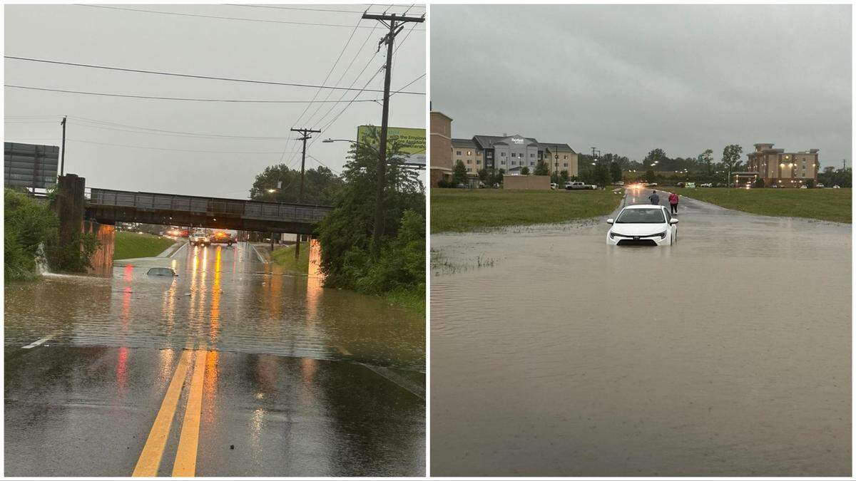 Heavy rain left several areas of Western Kentucky flooded Wednesday, including Paducah.