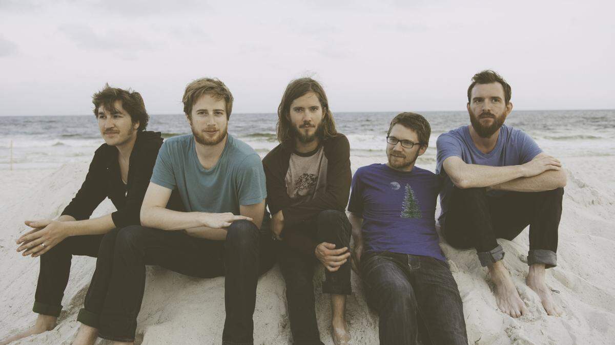 Moon Taxi are Tyler Ritter, Wes Bailey, Trevor Trerndrup, Spencer Thomson and Tommy Putnam.