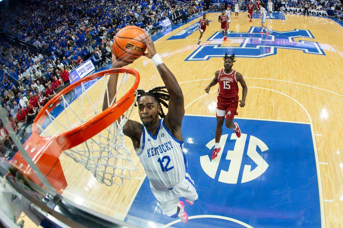 Antonio Reeves has developed into more of a three-level scorer for Kentucky this season, even showing more athleticism at the rim for highlight-reel dunks.
