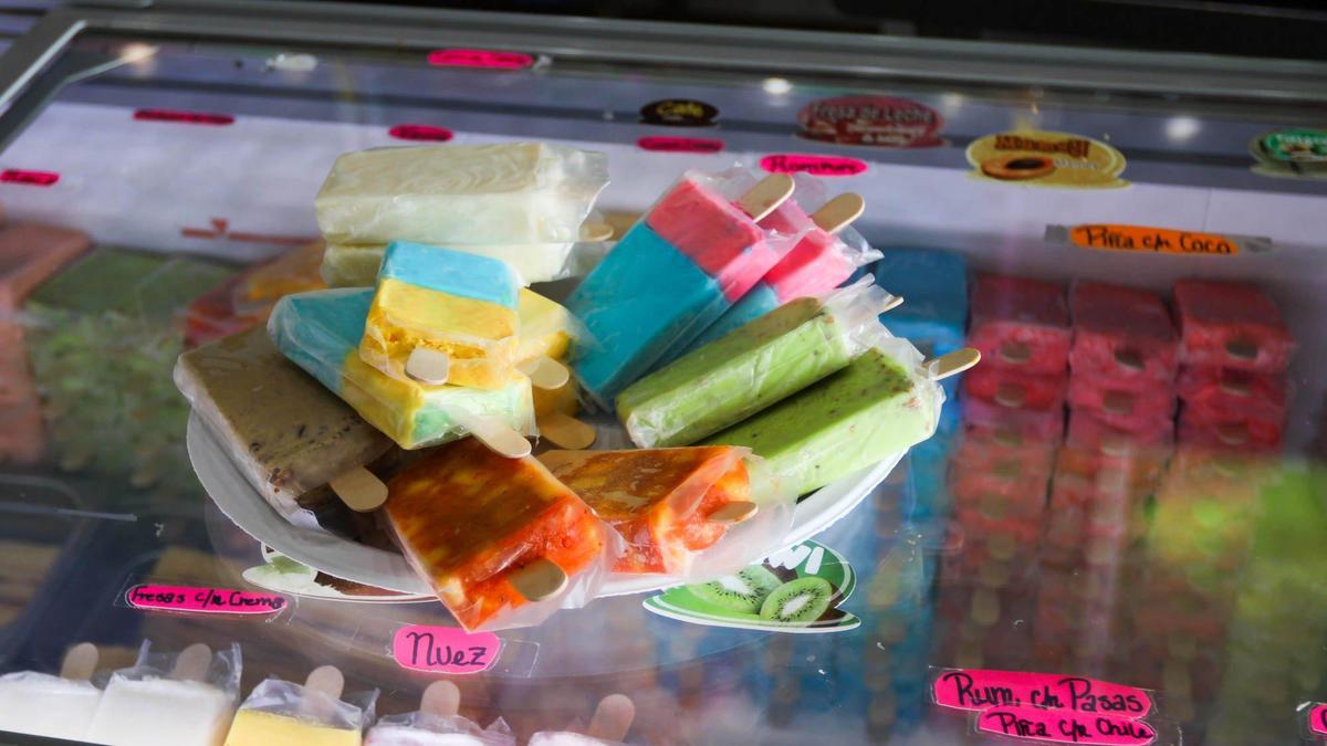 Several flavors of paletas offered at Panchitos ice cream shop on New Circle Road. March 19, 2021.