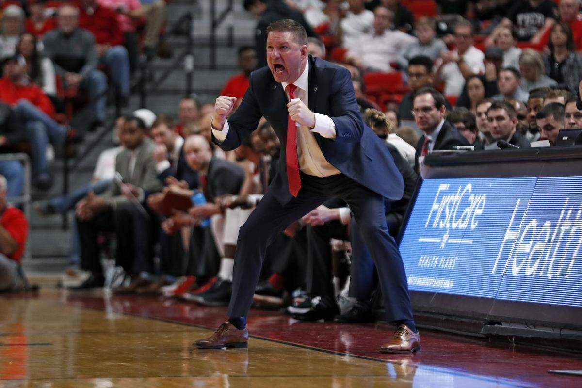 Coach Chris Beard led Texas Tech to the national championship game this season. The Red Raiders are 12-6 this season going into Saturday’s meeting with Kentucky in Lubbock, Texas.