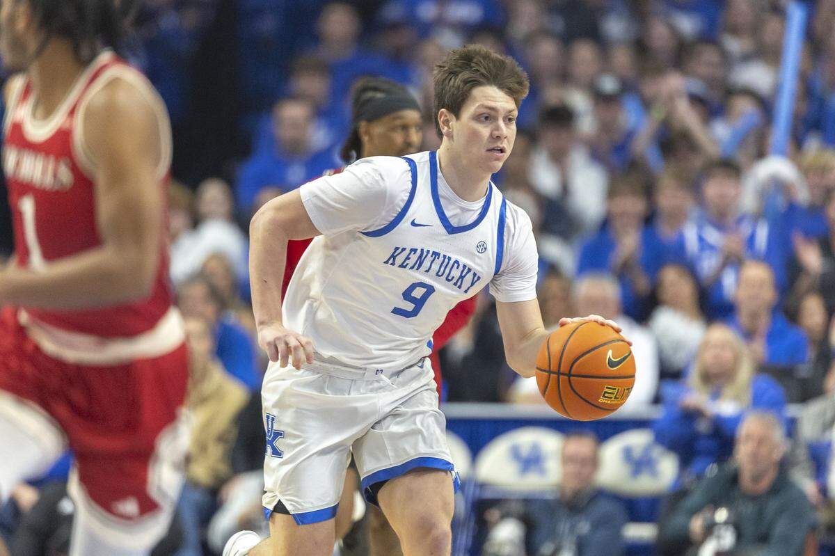 Kentucky sophomore forward Trent Noah averaged 3.0 points and 2.3 rebounds per game for the Wildcats during the 2025-26 season.
