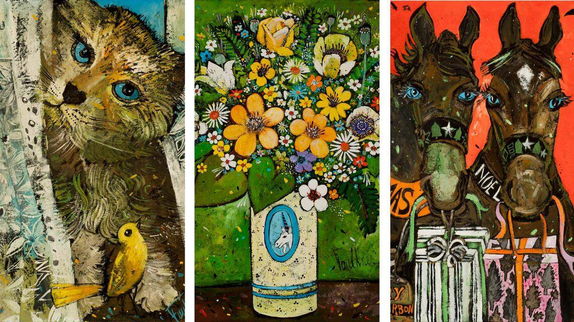 A sample of some of the works on display at the Headley-Whitney Exhibit, “Henry Faulkner One Hundredth Birthday Exhibition.”