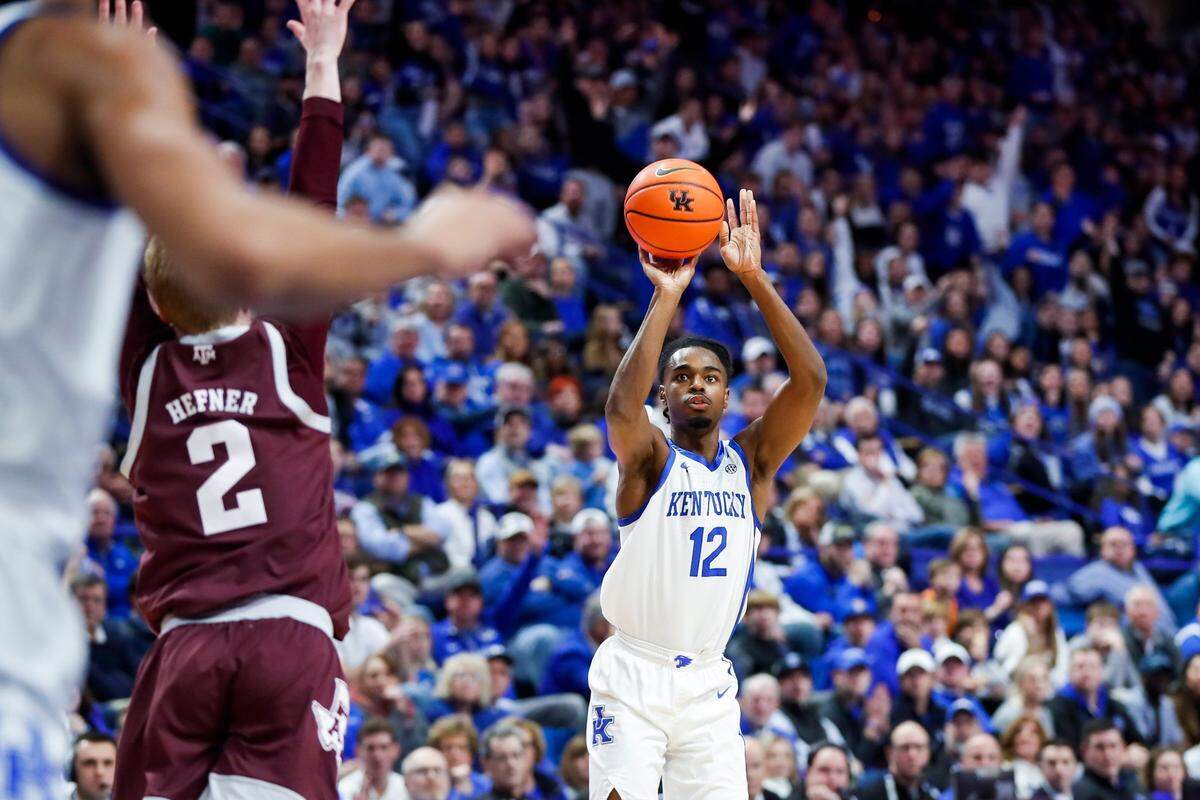 Kentucky guard Antonio Reeves (12) has averaged 17 points a game over UK’s past five contests.