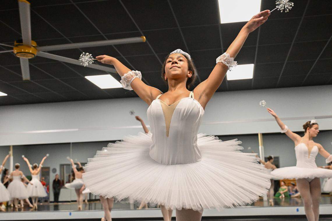Bluegrass Youth Ballet rehearsed for its 2024 edition of Nutcracker In One Act at its studios on Southland Drive in Lexington, Kentucky on Dec. 14, 2024.
