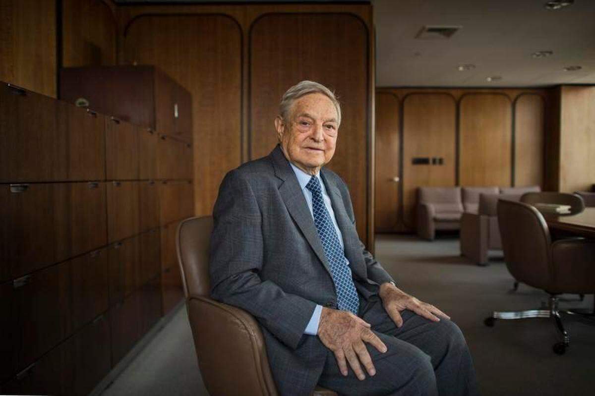 George Soros at his Open Society Foundations office in New York, May 27, 2014. If the strapping chestnut colt Justify wins the Belmont Stakes on June 9, 2018, to become just the 13th horse in history to claim horse racing’s Triple Crown, three groups have an ownership stake in the horse’s breeding rights, and one of them is a company controlled by top employees of Soros.