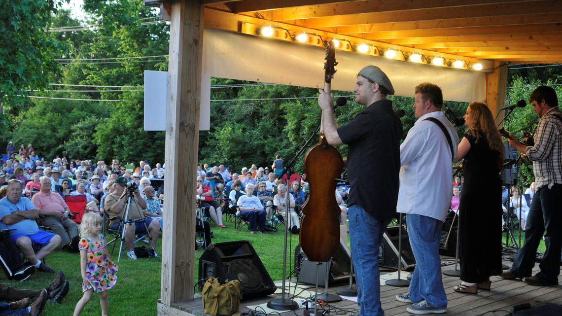 As Newtown played to more than 800 people, Rowan Doherty, 4, danced along at the Southland Jamboree on June 4. The weekly summer showcase of bluegrass music, in its eighth year, is presented in a field next to Collins Bowling Center on Southland Drive. 
