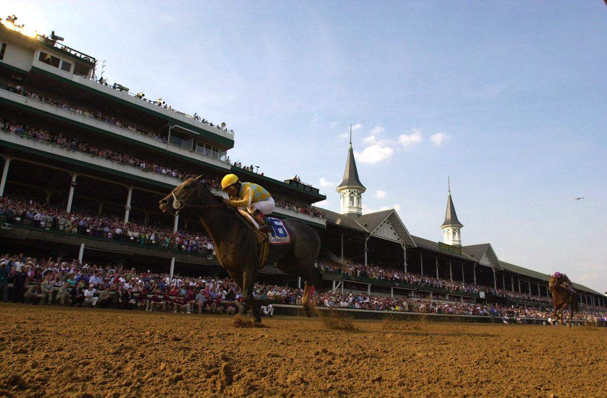 Monarchos won the 127th Kentucky Derby in 2001 by 4 3/4 lengths, at the time the best winning margin since Spend a Buck in 1985. His time of 1:59 4/5 was just two-fifths of a second short of matching Secretariat’s record time in 1973.