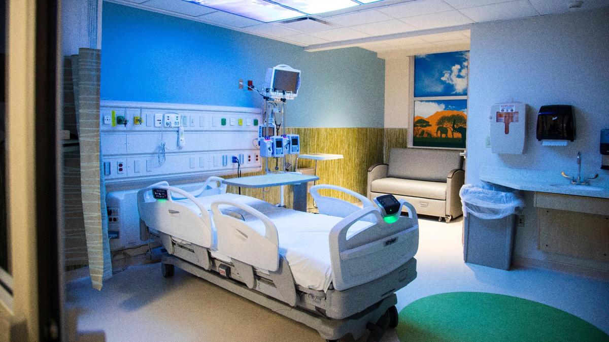 Patient rooms in Eastern Kentucky’s only children’s hospital, the new Mettu Children’s Hospital at Pikeville Medical Center in Pikeville, Ky.
