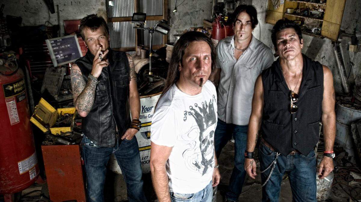 Jackyl consists of bassist Roman Glick, left, frontman Jesse James Dupree, drummer Chris Worley and guitarist Jeff Worley.
