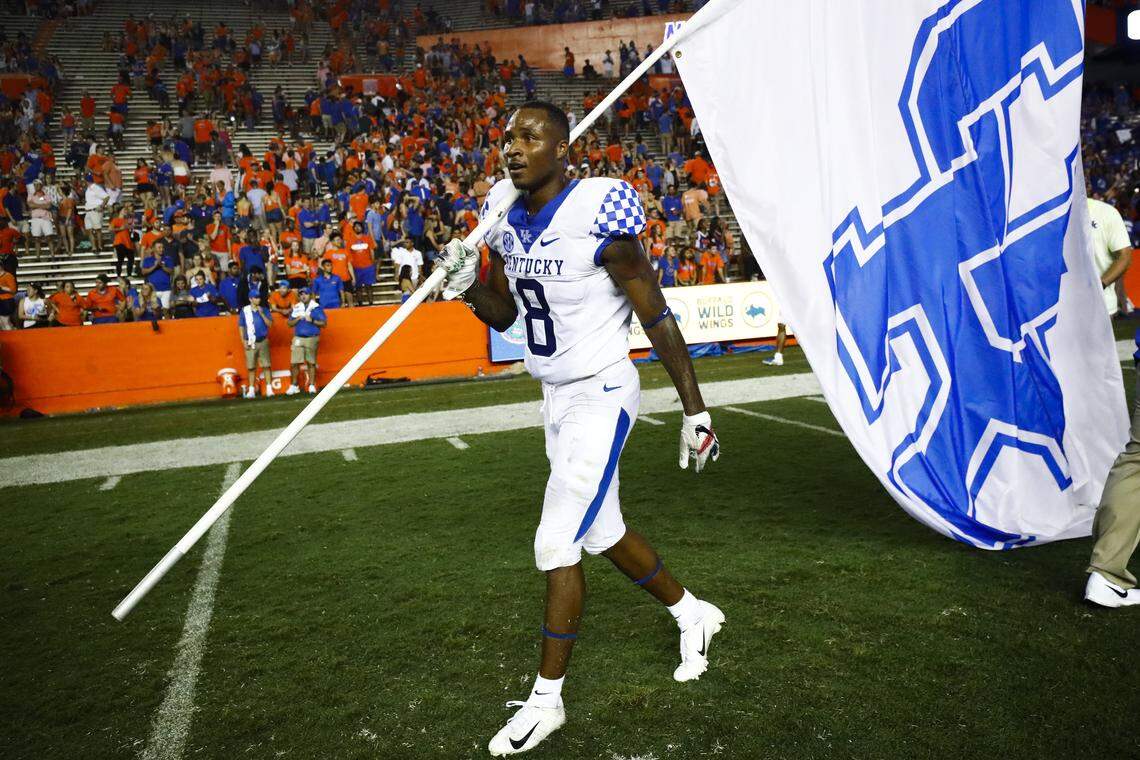 Kentucky cornerback Derrick Baity Jr., a Florida native, carried a flag on the field following the win over the Gators.