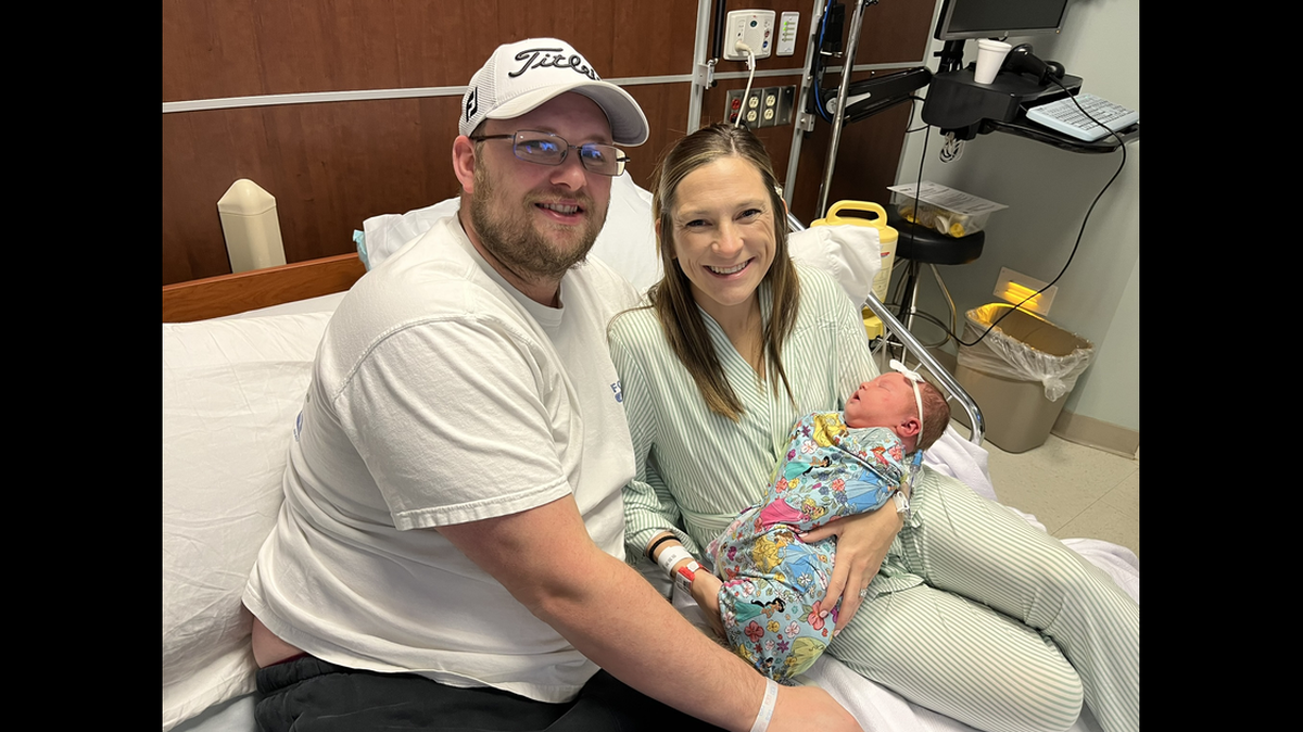One of Baptist Health Lexington’s own nurses gave birth to the hospital’s first baby of 2025 approximately seven hours after the new year was rung in.