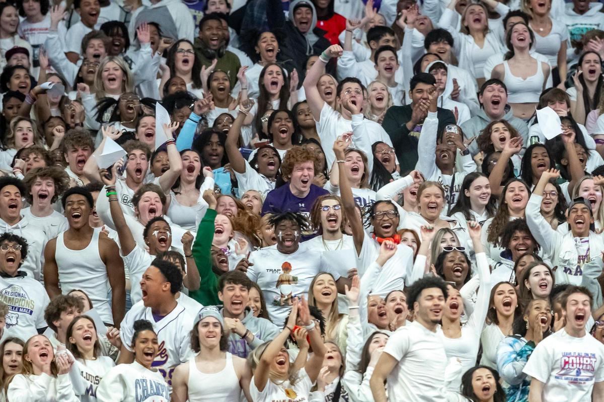 The Male student section came out in droves to support the Bulldogs in the Sweet 16.