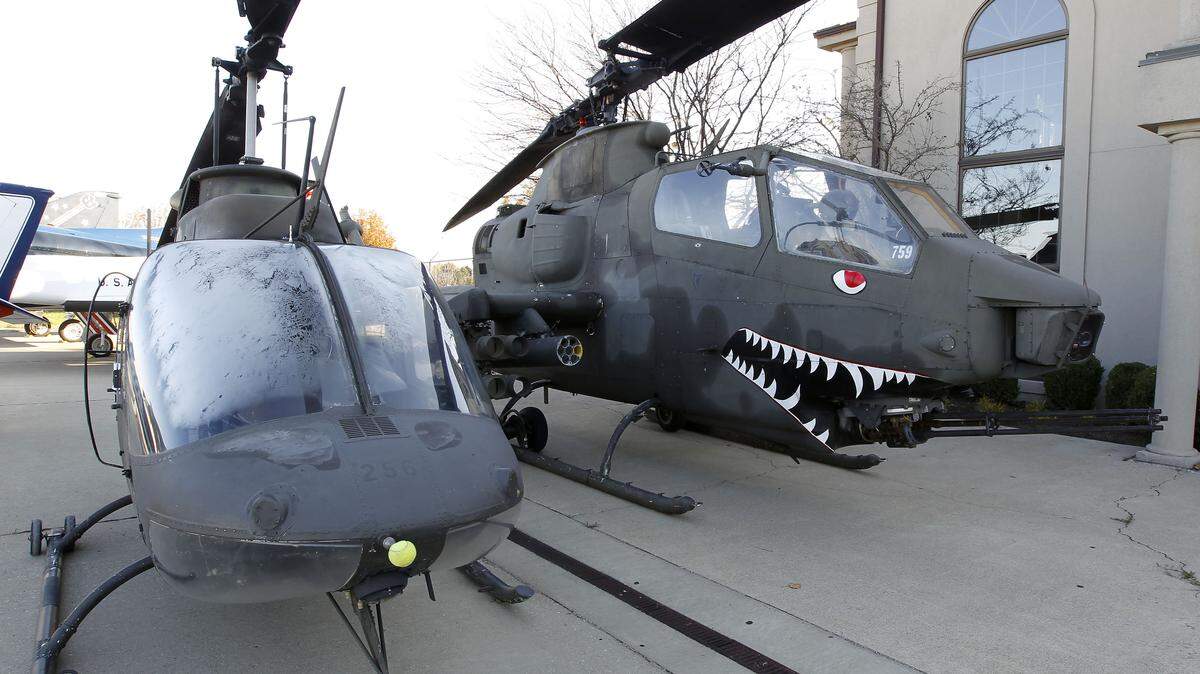Some of the military helicopters on display at the Aviation Museum of Kentucky at the Blue Grass Airport in Lexington, Ky., Friday, November, 11, 2011. The museum will have a ribbon-cutting ceremony for their new facility on Nov. 18.