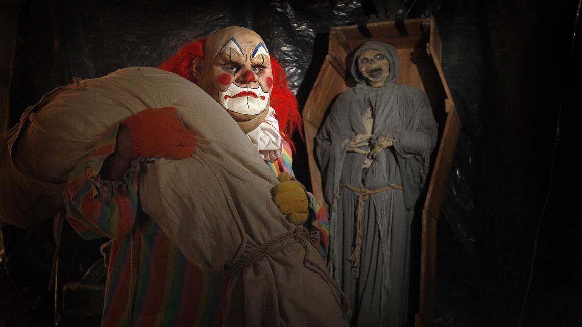 Billy Roberts poses for a portrait in the Haunted Barn in Cynthiana, Ky., Sunday, October 27, 2013. Photo by Matt Goins