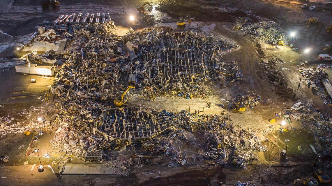 KY tornado recovery continues. Report says 8 dead, 8 missing at Mayfield candle factory.