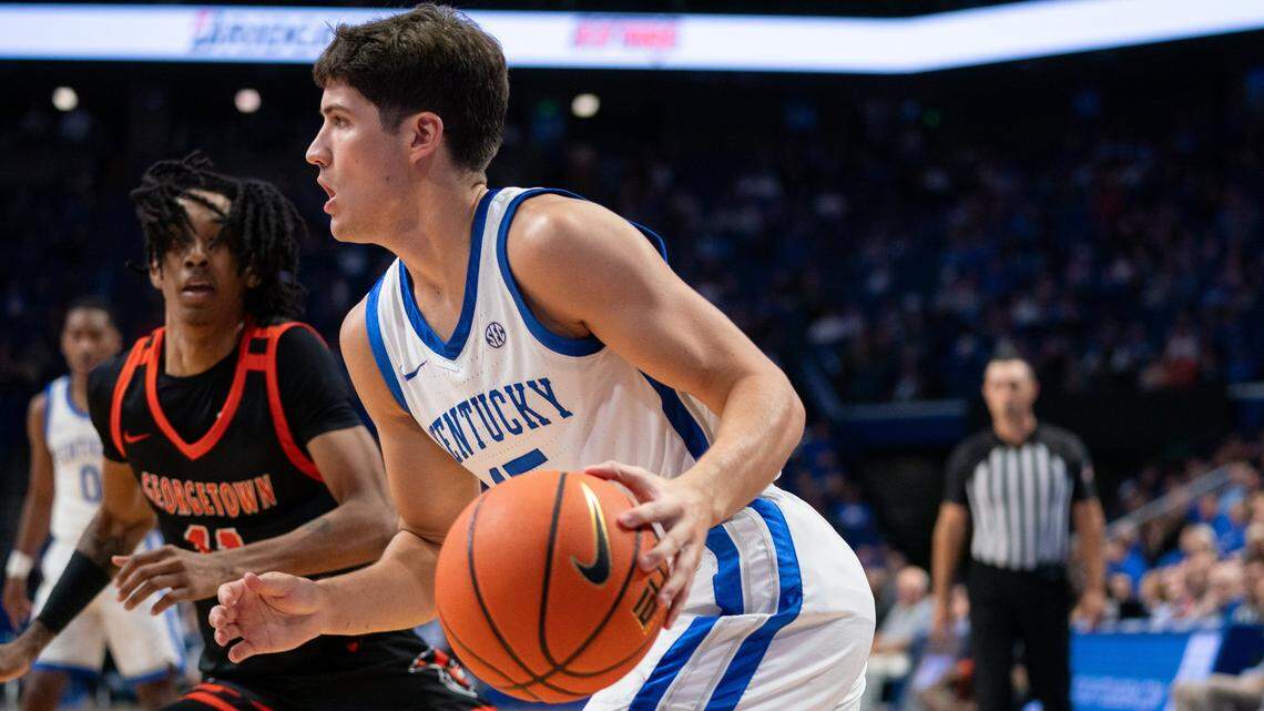 After do-it-all high school career, Reed Sheppard is finding his role with UK basketball