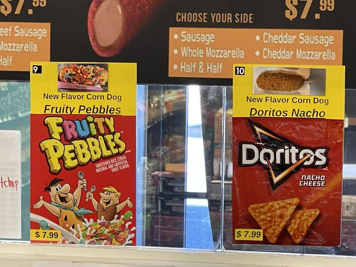 Fruity Pebbles and Doritos Nacho Cheese are the two newest flavors available at DongYangMarket 3101 Clays Mill Road Stonewall Shopping Center
