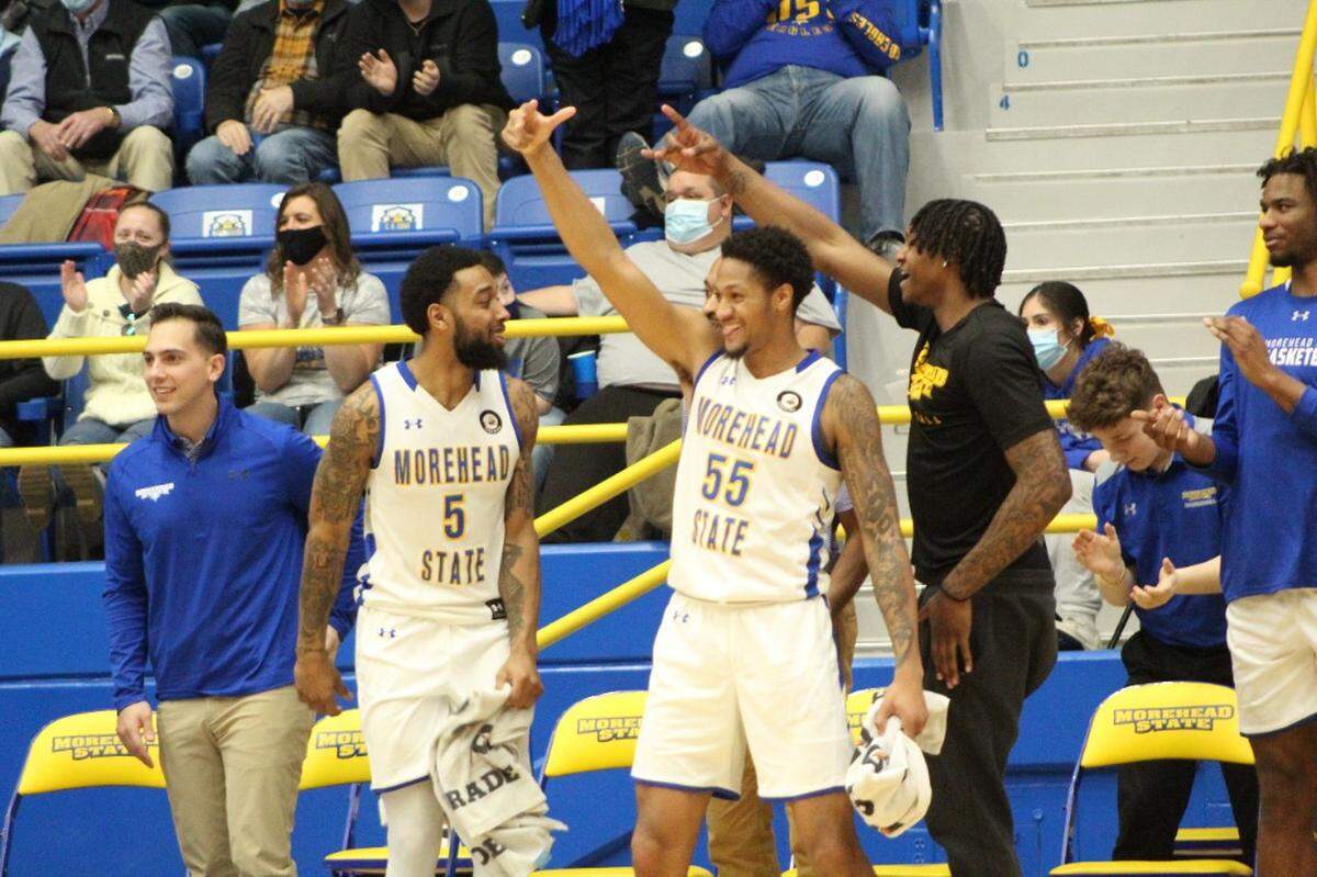 Ta’lon Cooper (55) was part of Morehead State’s 2021 NCAA Tournament team.