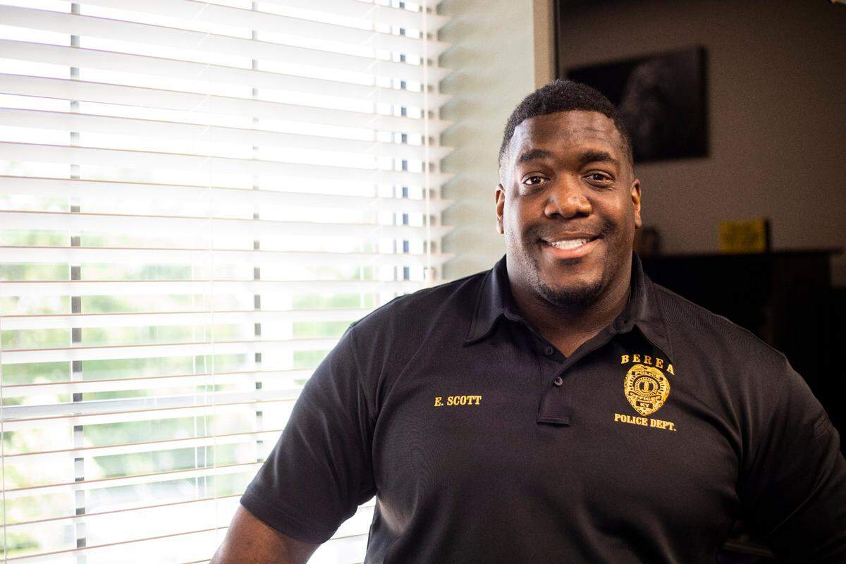 In his first year as Berea's police chief, former Kentucky football player Eric Scott has big goals. “I have a bunch of goals in getting (the Berea Police) Department to where I think we can be&nbsp;— the best agency in the state," he said.