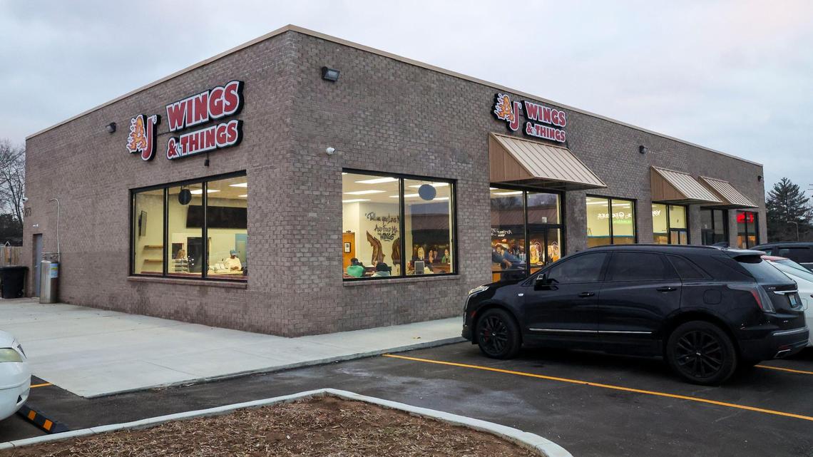AJ’s Wings & Things is located in a newly built building in the Gardenside Plaza at 1873 Alexandria Dr. #110 at the intersection of Alexandria Drive and Antietam Road. Photographed Friday, Feb. 13, 2025 in Lexington, Ky.