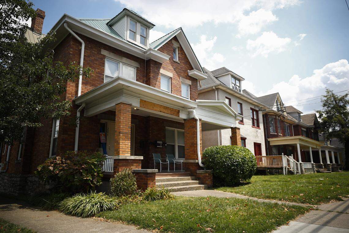 Several older homes on Lexington’s East Maxwell Street will soon come down for a new six-story apartment complex.