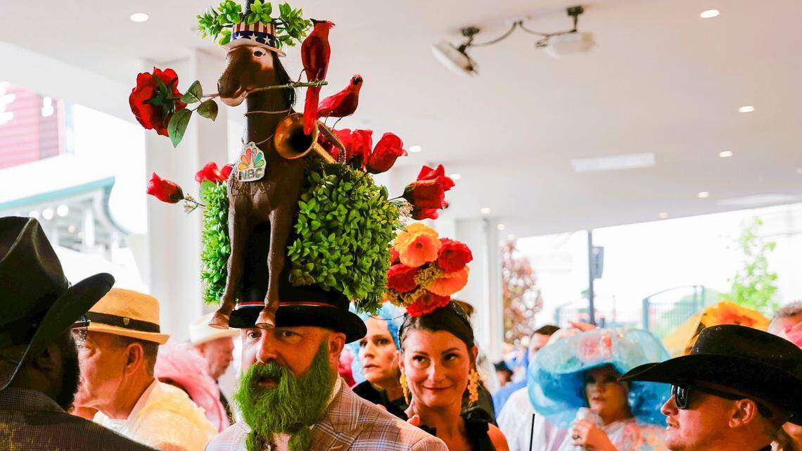 Garey Faulkner, a roofer from Cincinnati, has been coming to the Derby for a decade. He claimed third place at the 2019 World Beard and Mustache Championship held in Belgium, and has multiple other national titles.