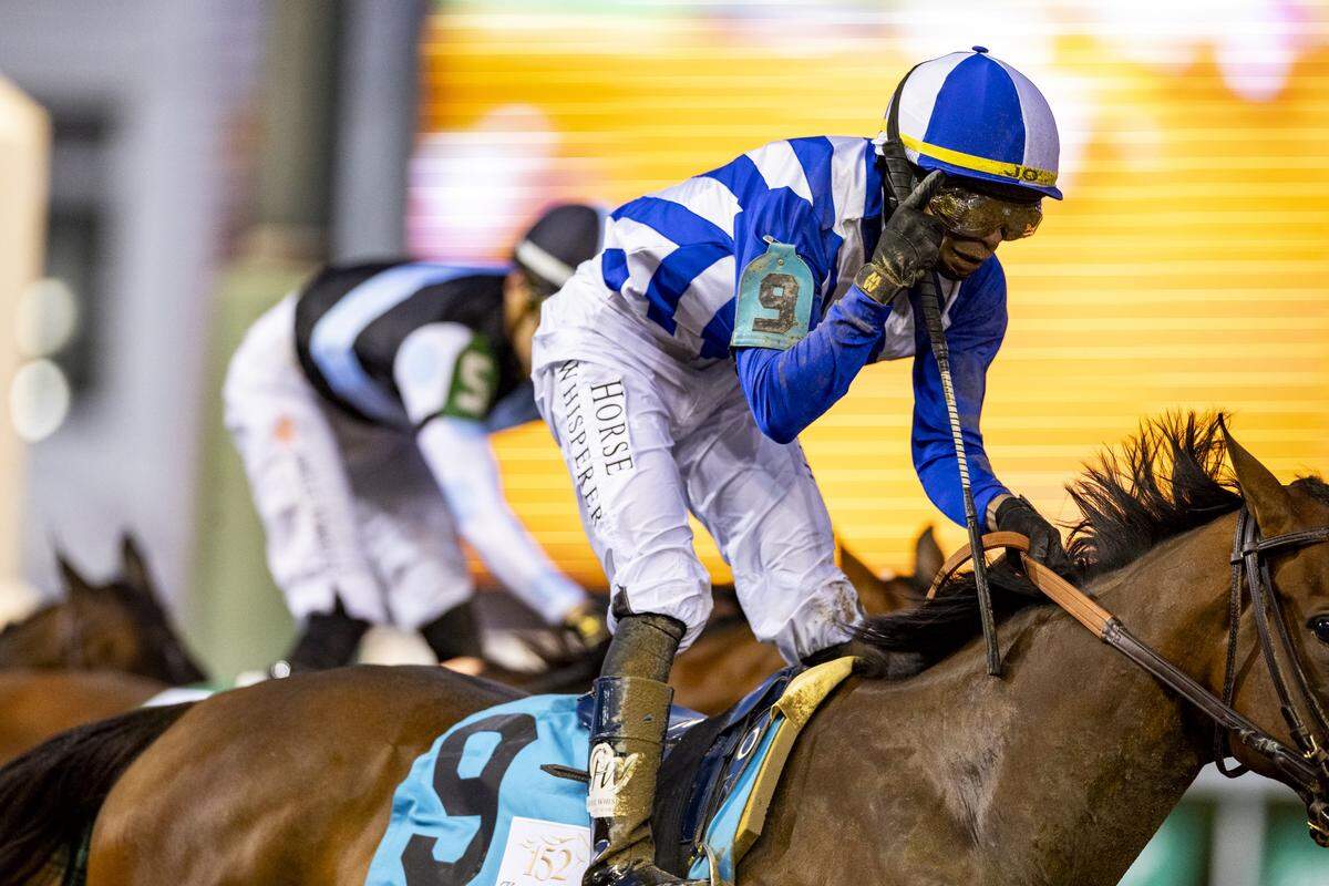 Always a Runner (9) with Jose Ortiz aboard wins the 152nd running of the Kentucky Oaks at Churchill Downs in Louisville, Kentucky, on Friday, May 1, 2026.