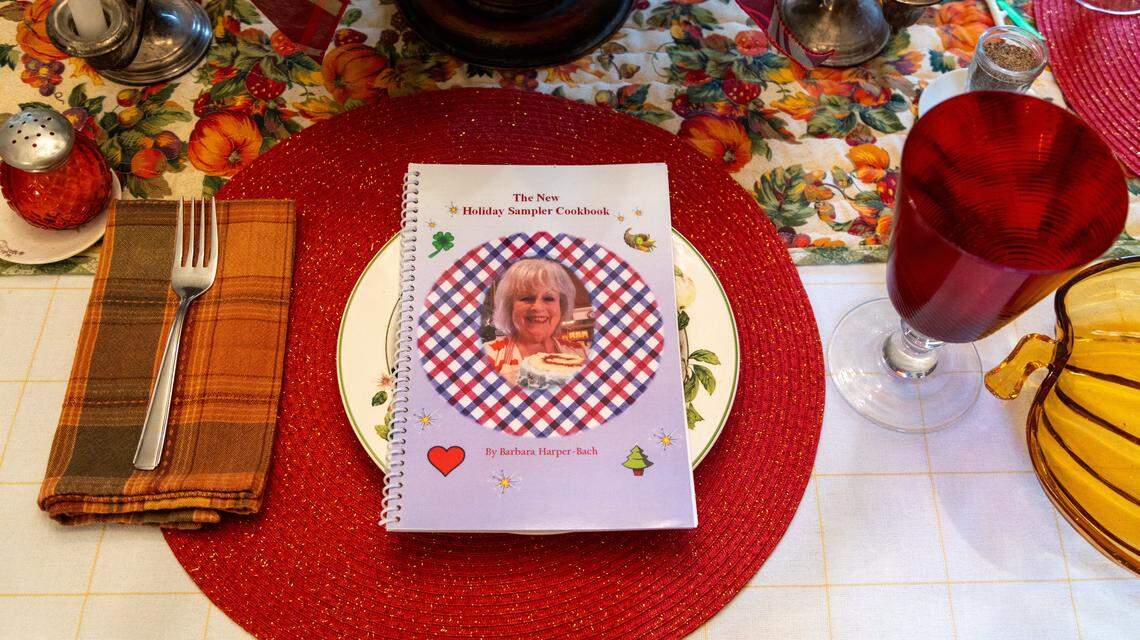 Barbara Harper Bach’s cook book ‘The New Holiday Sampler Cookbook’, which she announced would be her final one.