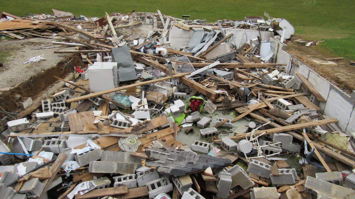 Dave Godby and a friend, Doris Arnold, were in this basement when a tornado hit rural Pulaski County May 16, 2025. The two survived but Godby’s wife, Melodie, died in the storm.