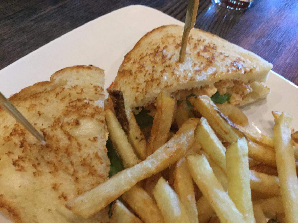 Sandwiches on the menu include Momma Lyles’ pimento cheese on toasted DV8 sourdough, served with hand-cut fries.