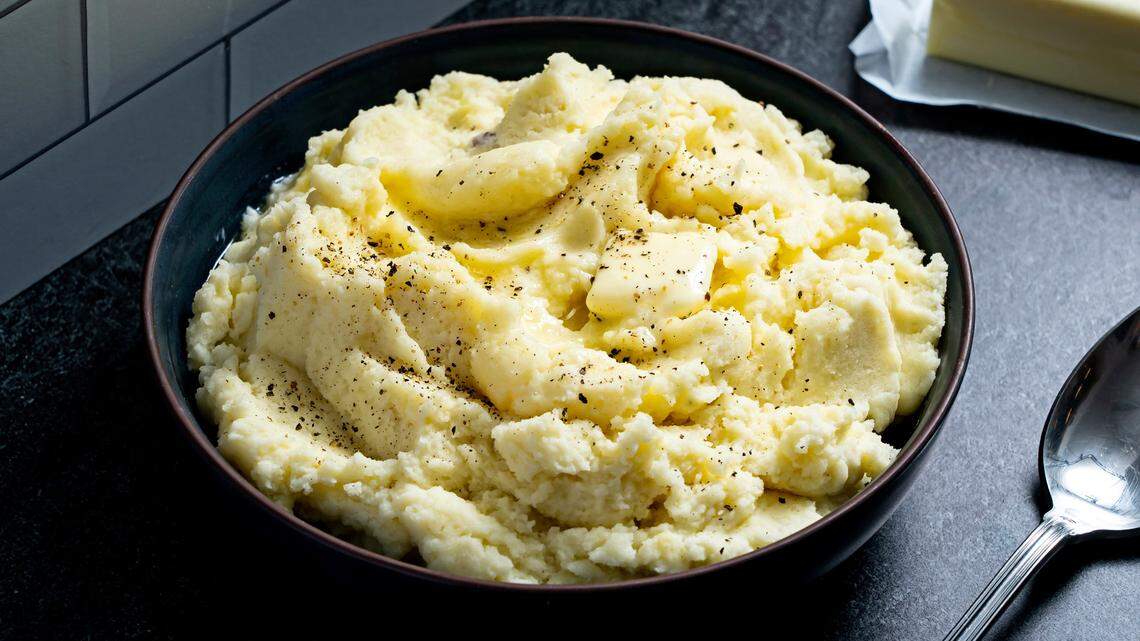 A grind of black pepper is common for a reason in mashed potatoes, swapping in white pepper may be just enough of a twist to intrigue your guests - and get them going back for more.