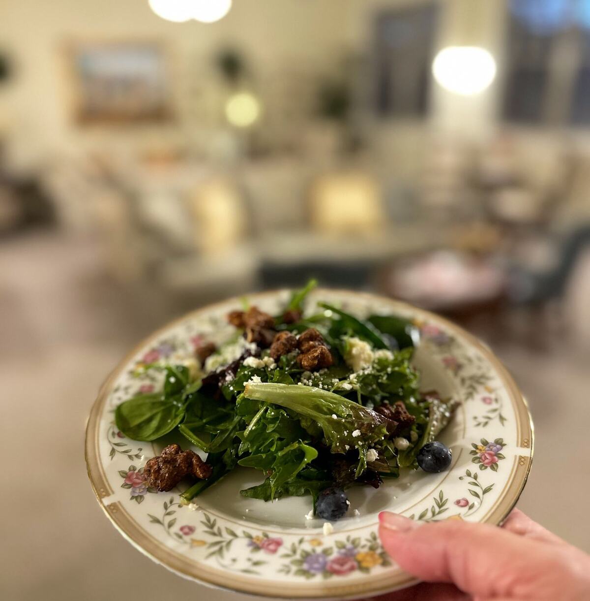 Mixed greens with bourbon sorghum vinaigrette at Chez Lyndon