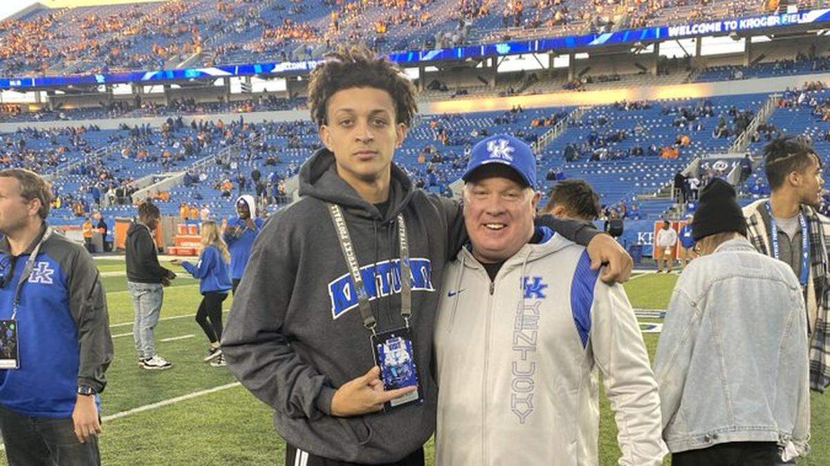 Elijah Reed, left, committed to Kentucky on Friday. He took an official visit to UK on Nov. 6.