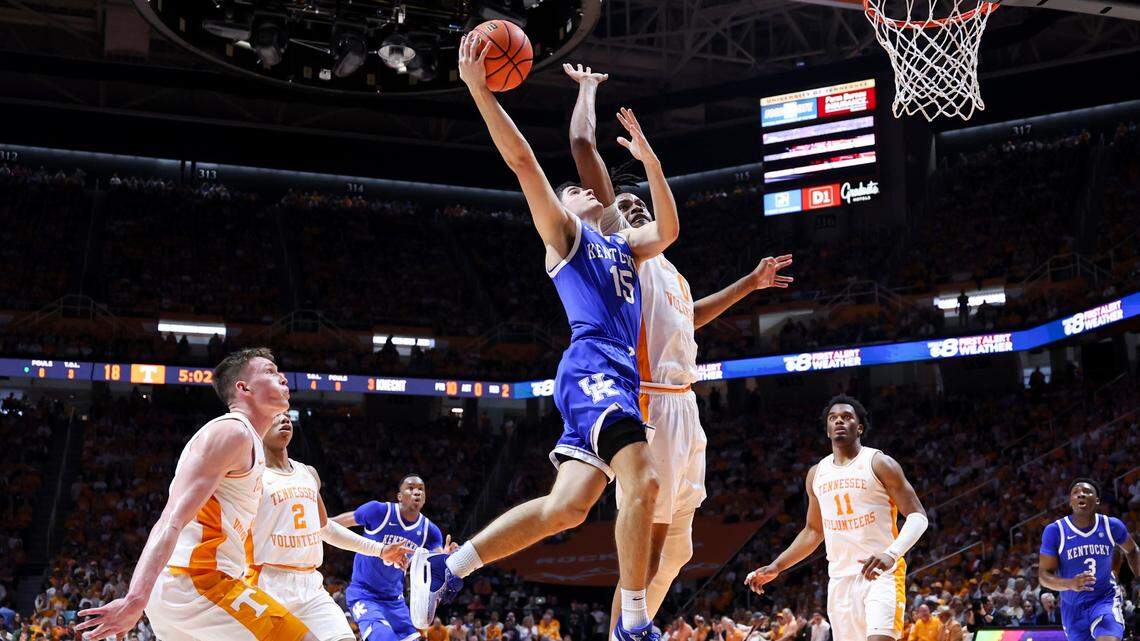 Kentucky ends regular season on a high note. Cats knock off No. 4 Tennessee in Knoxville.