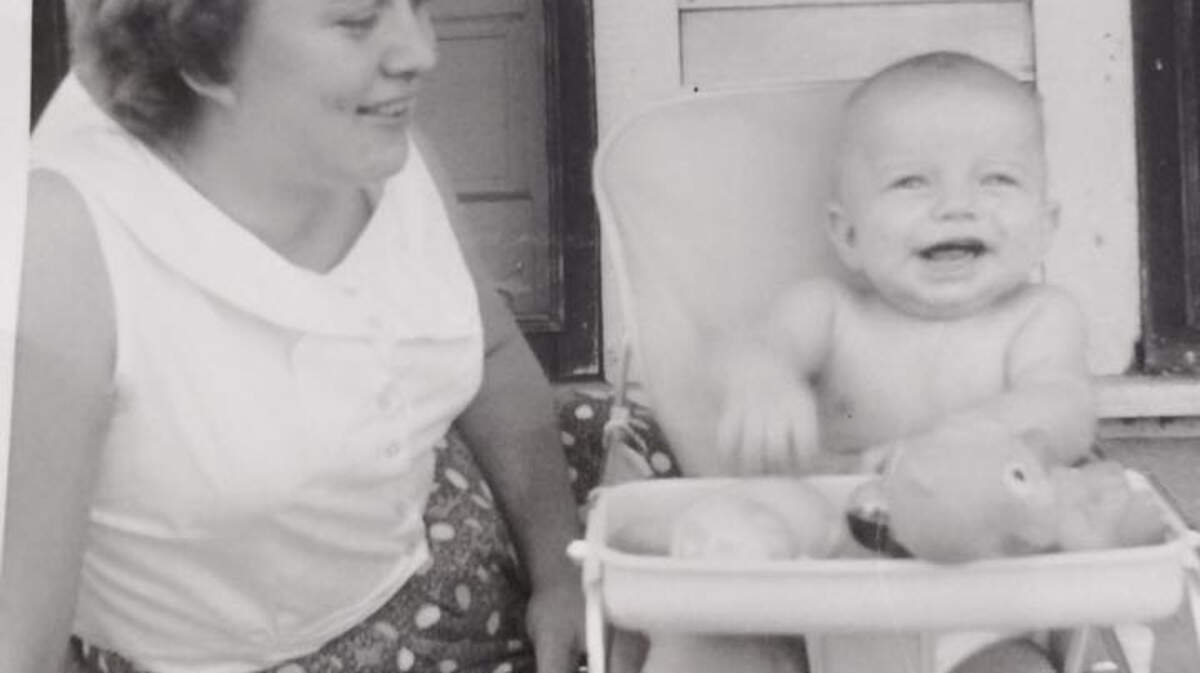 Paul Prather in his younger days, around 1956 or 1957, with his beloved mom, Alice.
