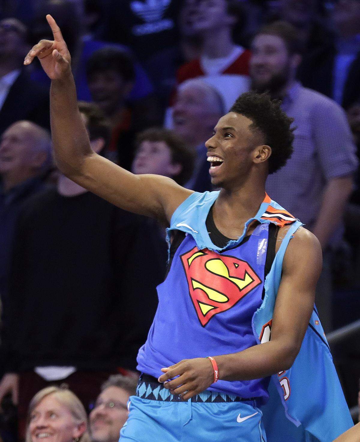 Oklahoma City Thunder rookie Hamidou Diallo won the NBA All-Star Slam Dunk Contest on Feb. 16, 2019, in Charlotte, N.C.