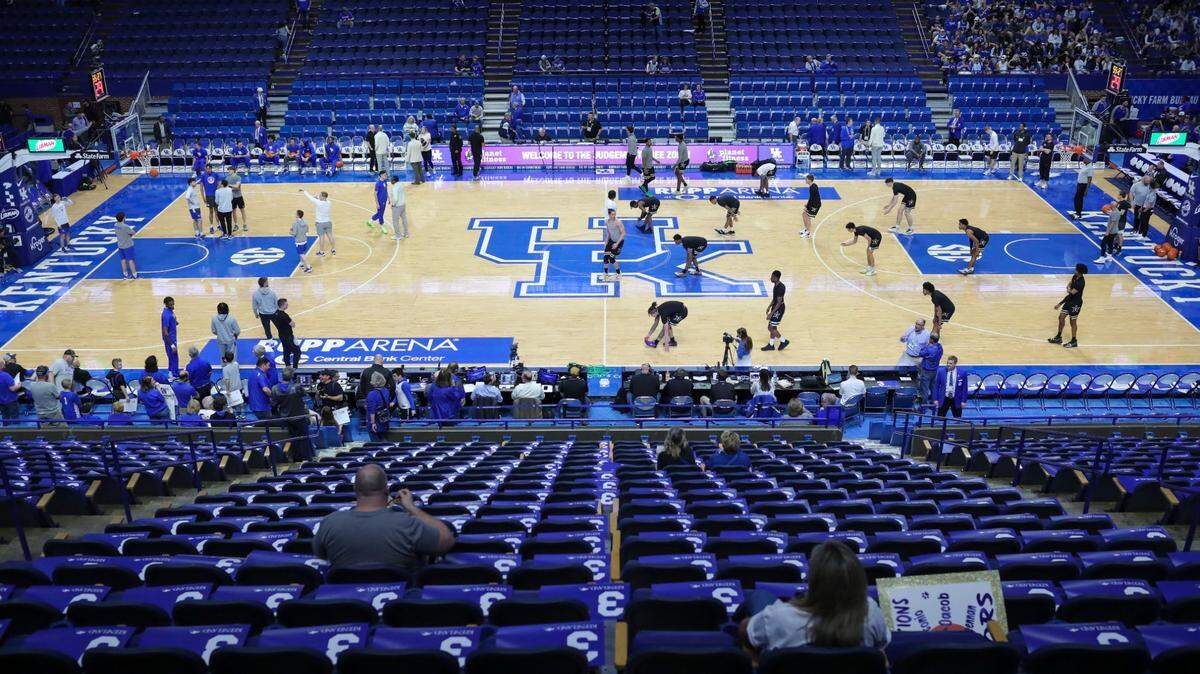 Rupp Arena is the home venue for the Kentucky men’s basketball program.